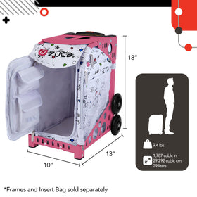 ZUCA insert top net pocket interior view for tidy storage