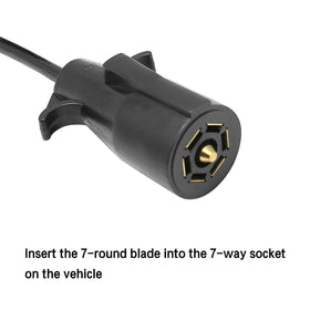 ZUDKSUY 4-pin flat trailer plug close-up showing correct fit and reliable light transmission