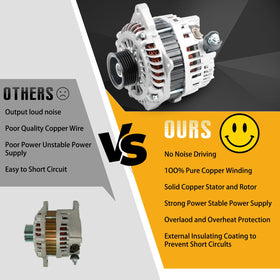 ZuneXino alternator label and part numbers view to confirm OE cross-references and match