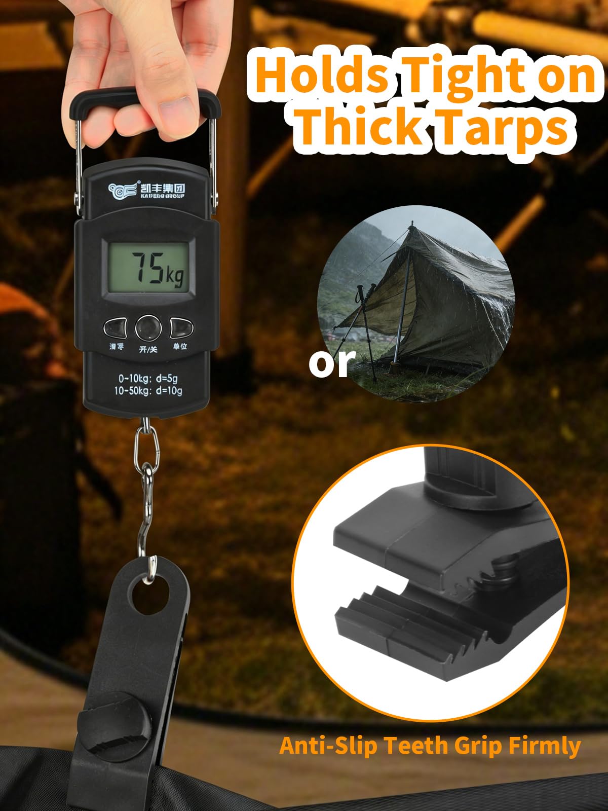 Zuplo carbon steel carabiner and bungee cord detail for quick connections