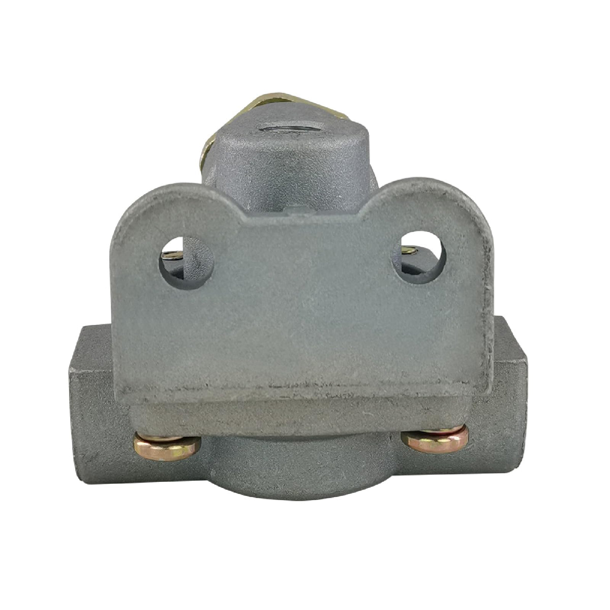 ZUVELLO valve next to ruler to show compact size and easy installation