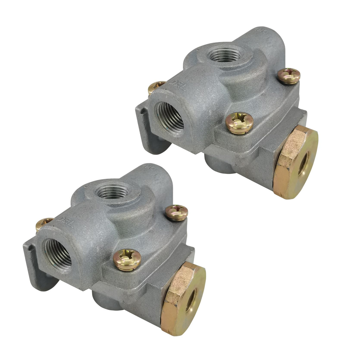 ZUVELLO valve side ports showing 1/4" supply and 3/8" delivery for correct fit