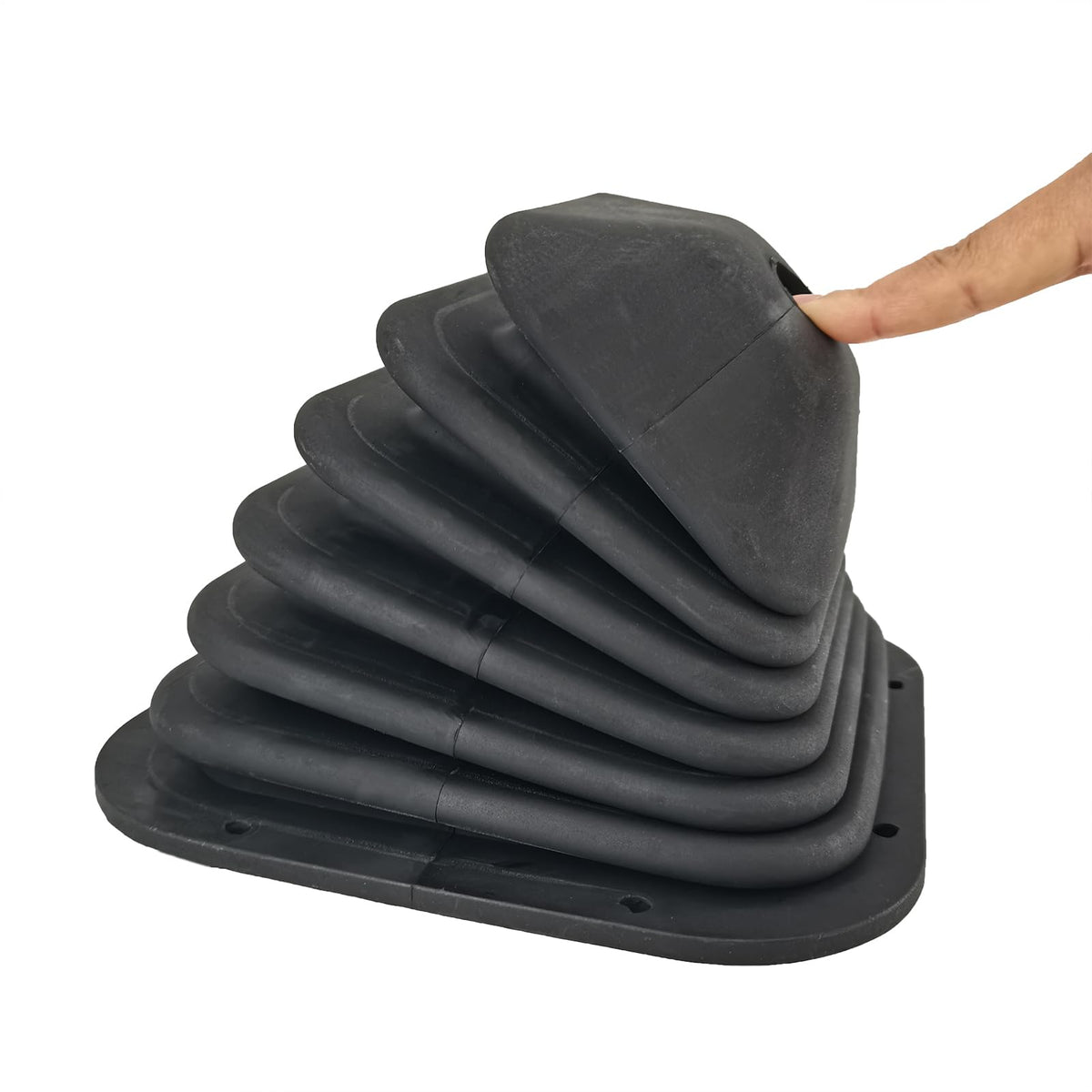 ZUVELLO close-up of rubber texture illustrating durable flexible material