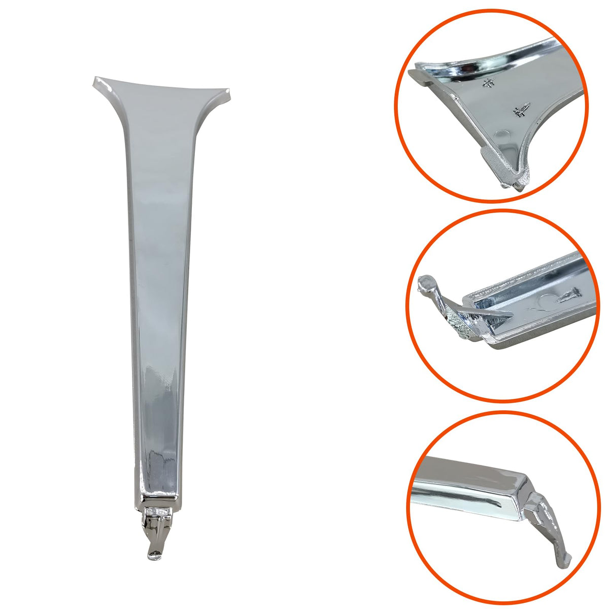 ZUVELLO chrome finish detail on ABS trim showing scratch resistance and visual upgrade