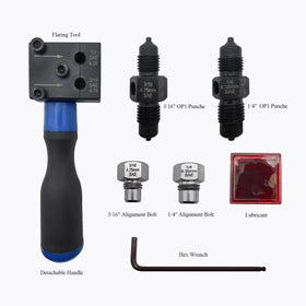 ZUXUSE double-ended punches and alignment bolts laid out for quick setup and selection