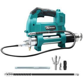 ZUYIYI grease gun front view showing ergonomic grip and benefit of control