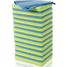 Zwipes front packaging showing 36 assorted microfiber cloths and benefits