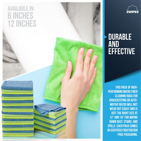 Zwipes cloth cleaning a kitchen counter offering streak-free shine