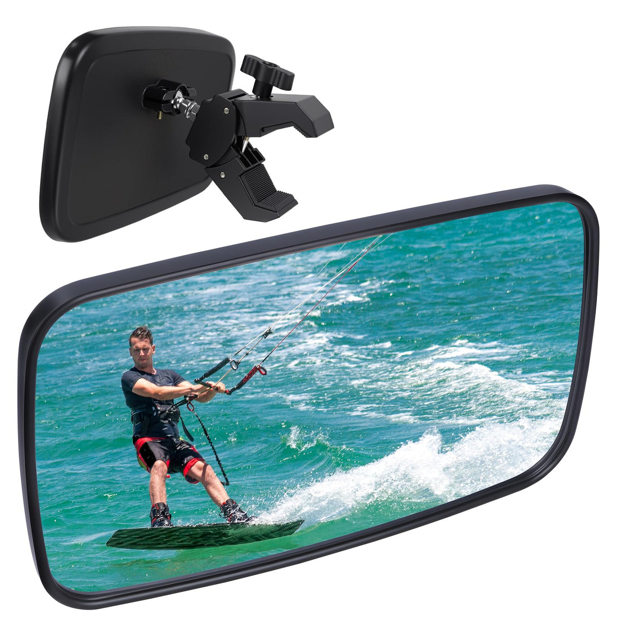 Zwsc mirror front view showing wide reflective surface and improved sightline