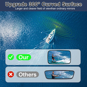 Zwsc mirror beside a ruler showing compact size and easy portability