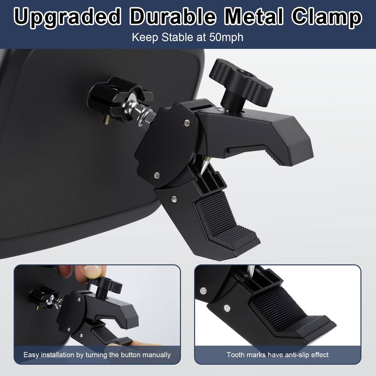 Zwsc clamp mounted on rail with rubber gasket protecting surface