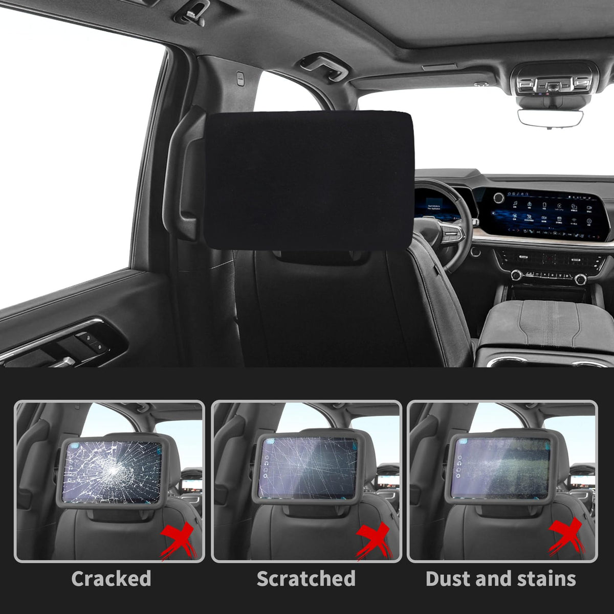 ZXCTETO lifestyle family roadtrip scene protecting rear entertainment displays