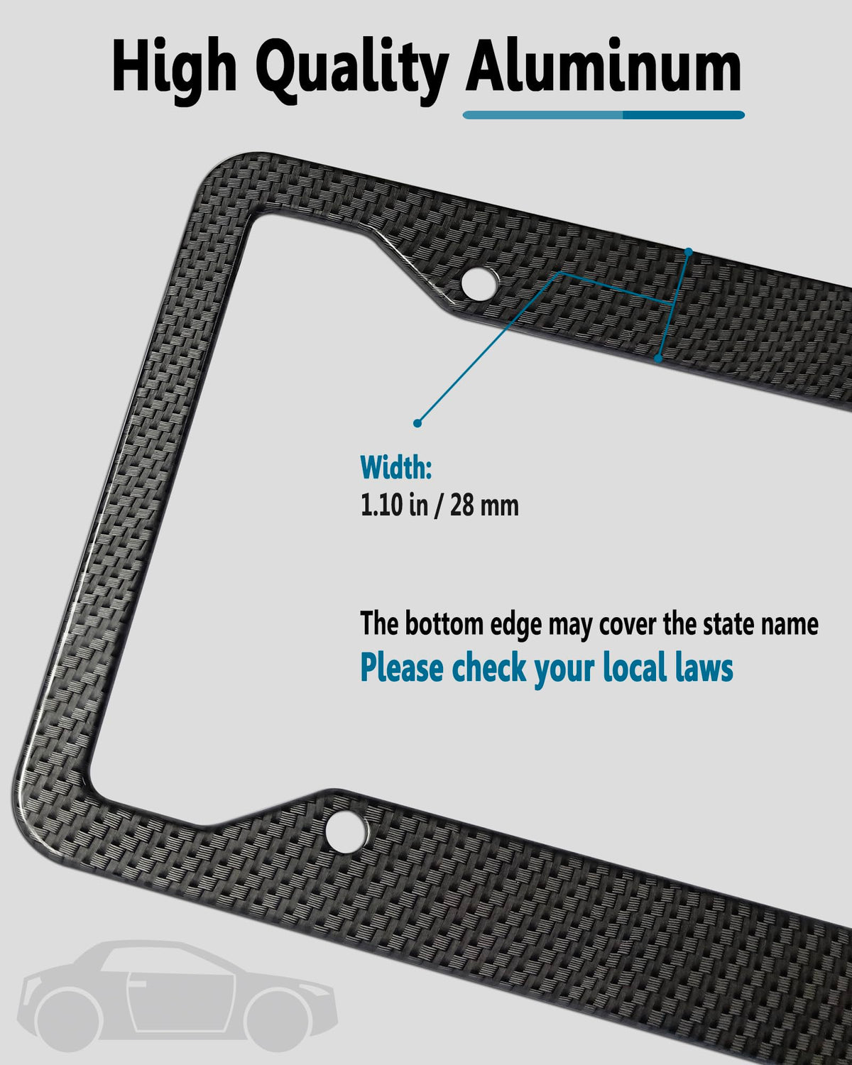 ZXFOOG close-up of printed carbon pattern highlighting premium appearance