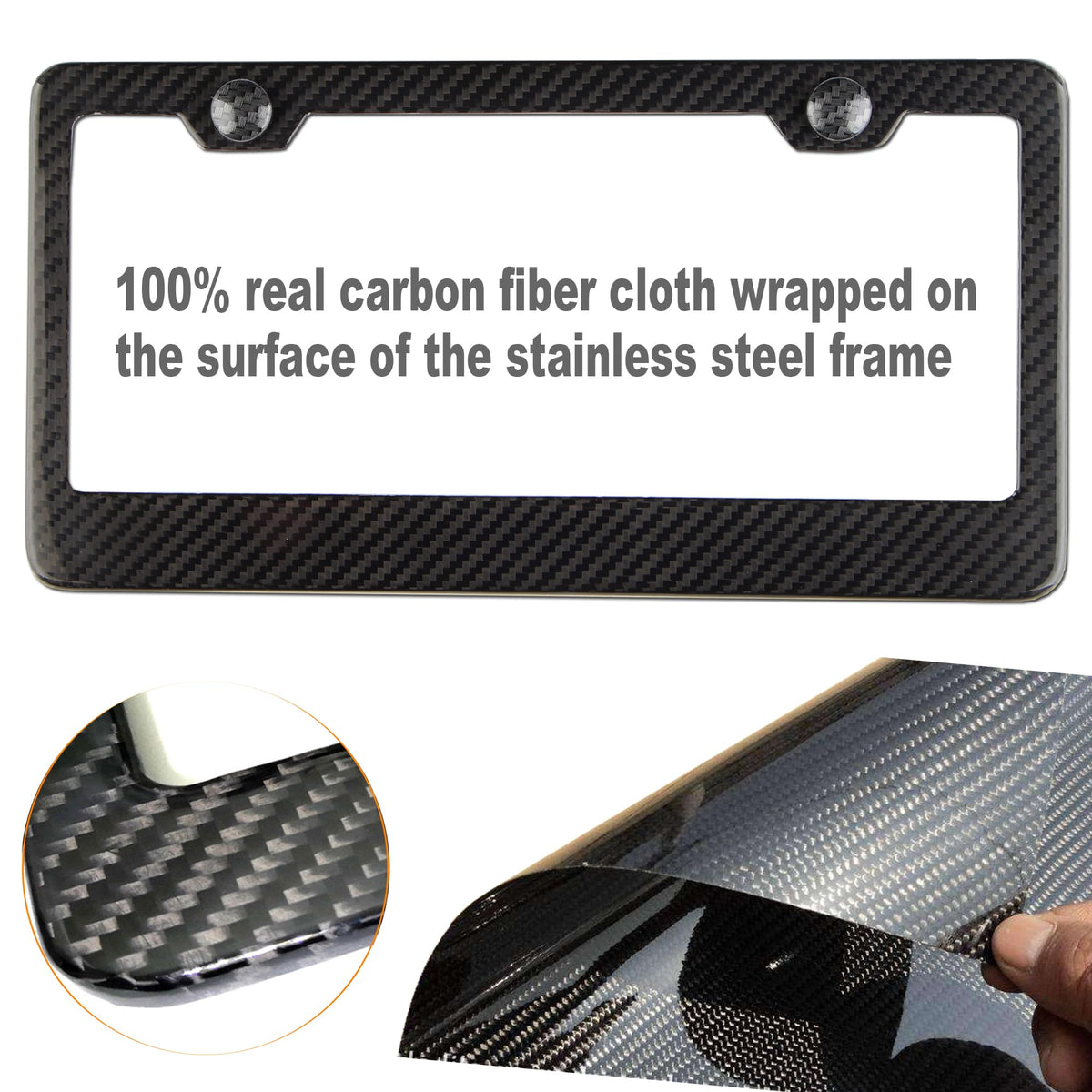 ZXFOOG close-up carbon fiber weave texture highlighting premium look