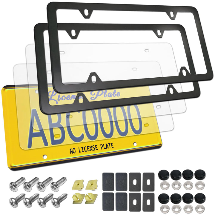 ZXFOOG clear protector and frame set showing contents and benefit of complete kit