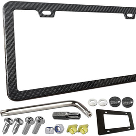 ZXFOOG front view of carbon fiber frame showing slim profile and polished finish