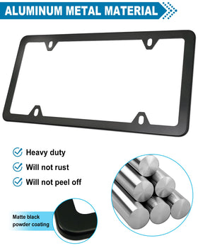 ZXFOOG license plate mounted on car front showing secure fit and tidy appearance