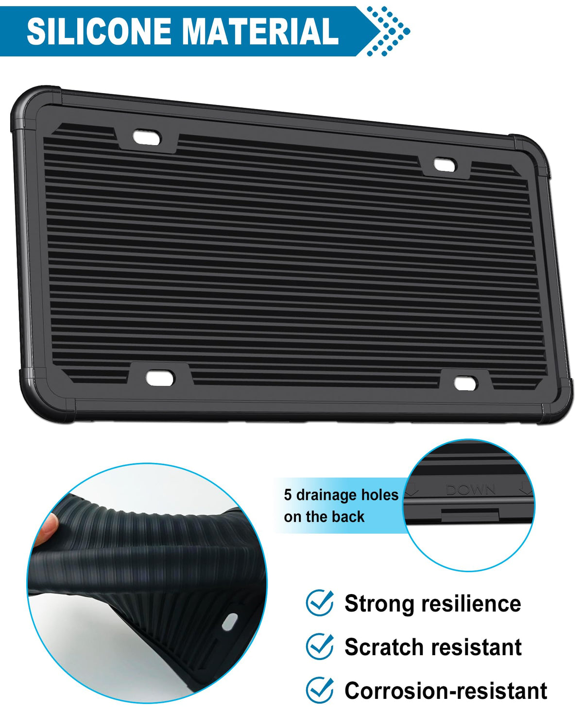 ZXFOOG mounted rear license demonstrating weather resistance benefit