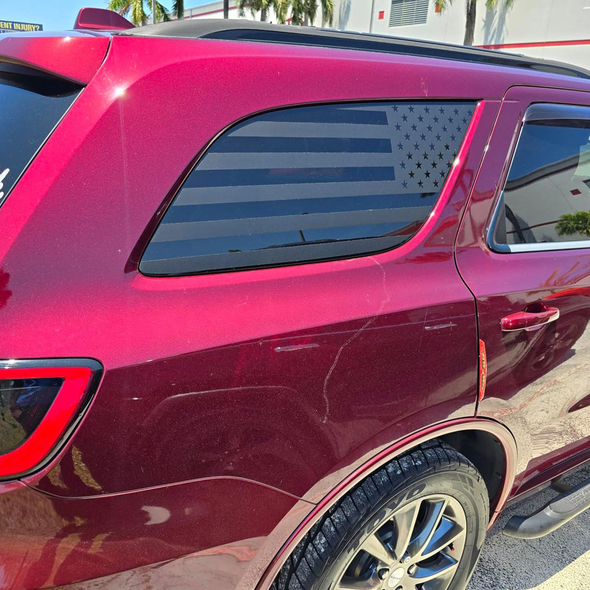 Zxiaochun decal applied on Durango in driveway lifestyle shot boosting curb appeal