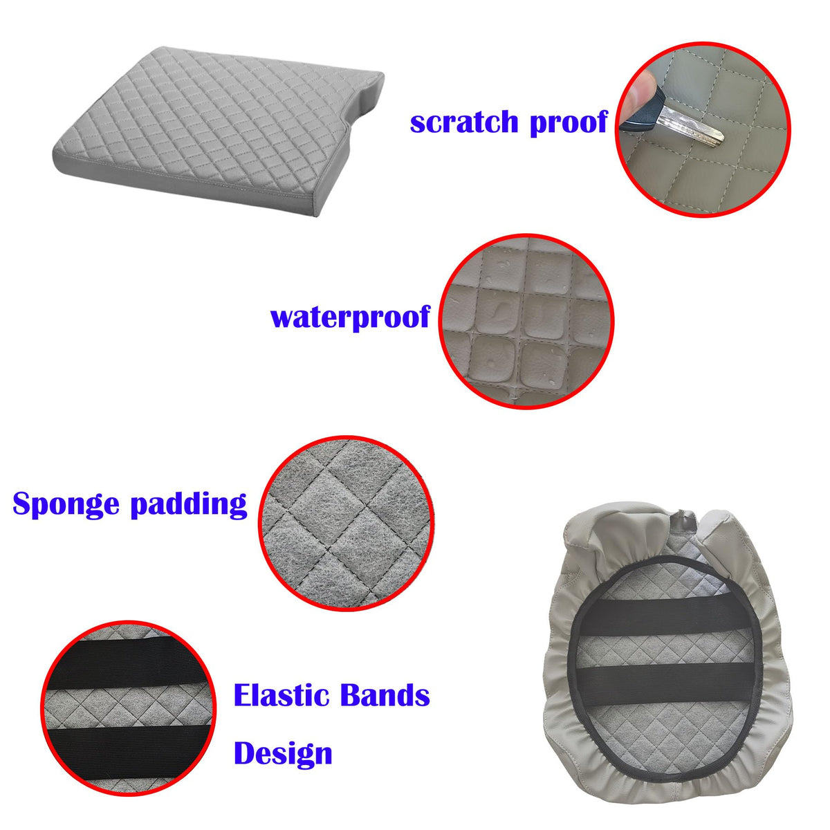 Zxiaochun underside detail of elastic bands showing secure fastened hold