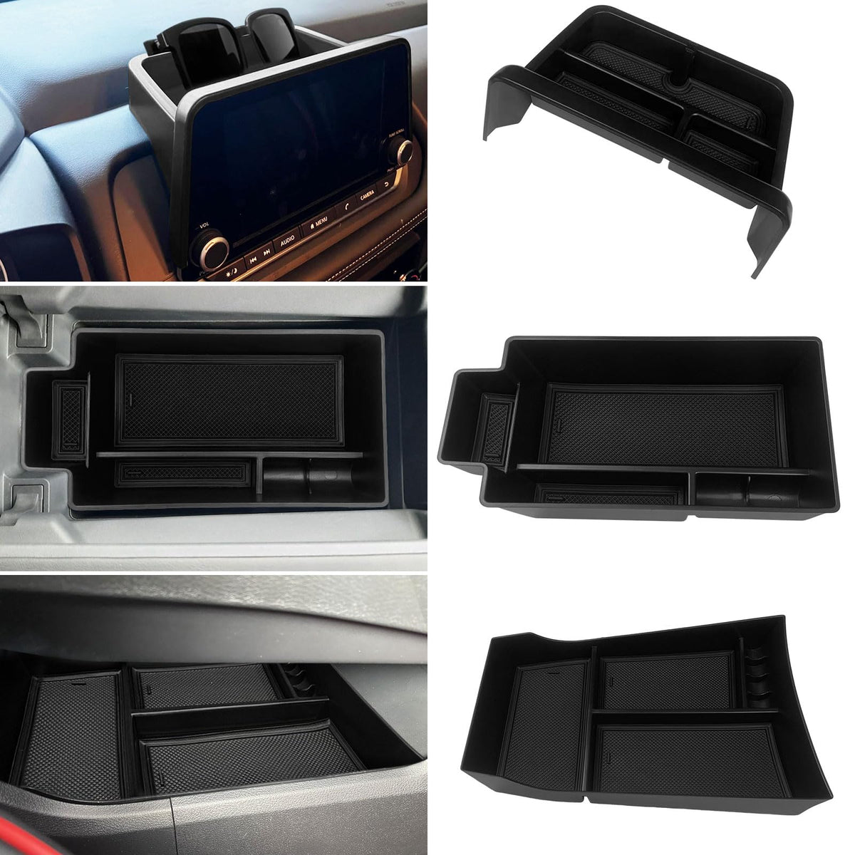 Zxiaochun front view of three-piece organizer showing fit and layout