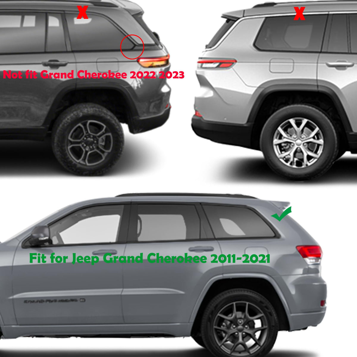 Zxiaochun decal installed on Jeep Grand Cherokee driver side for stealthy look