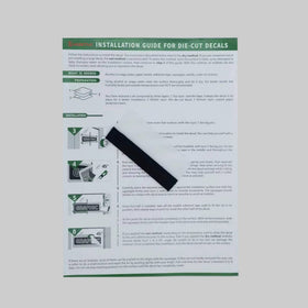 Zxiaochun decal beside ruler showing precut sizing for accurate window fit