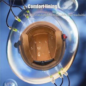 ZXKWFL helmet interior lining close-up showing breathable comfort padding benefit