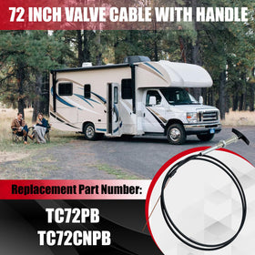 zyamstr full-length 72-inch valve cable laid out to show exact reach and flexibility benefit
