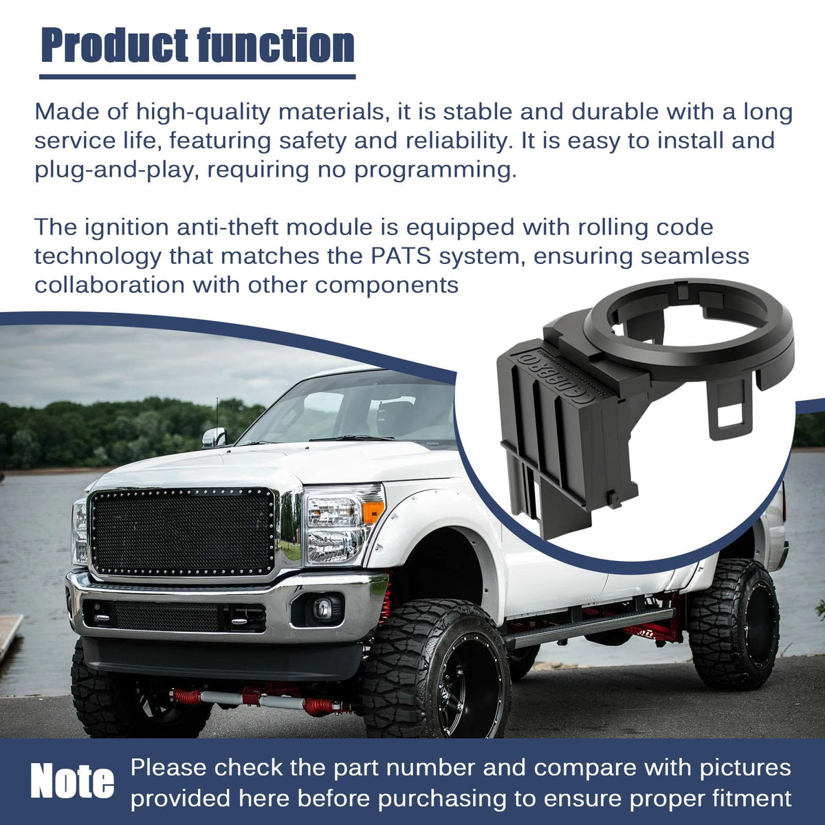 zyamstr label and part number close-up to confirm compatibility benefit