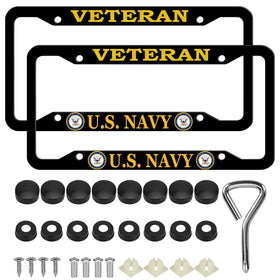 ZYEEXHB front view matte black frame showing clean US Navy display and legal visibility