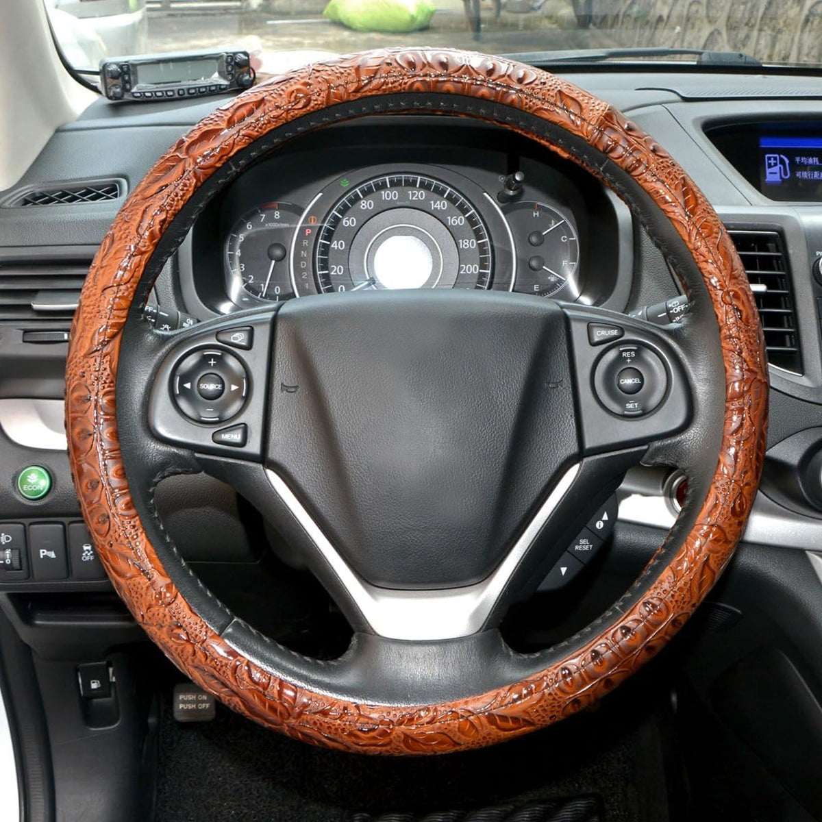 ZYHW installed on wheel front view demonstrating secure universal fit