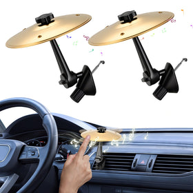 Zylentix gold cymbals front view showing metallic finish and compact shape for decorative flair