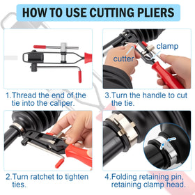 ZYLJHZ pliers crimping band on CV axle demonstrating secure seal benefit