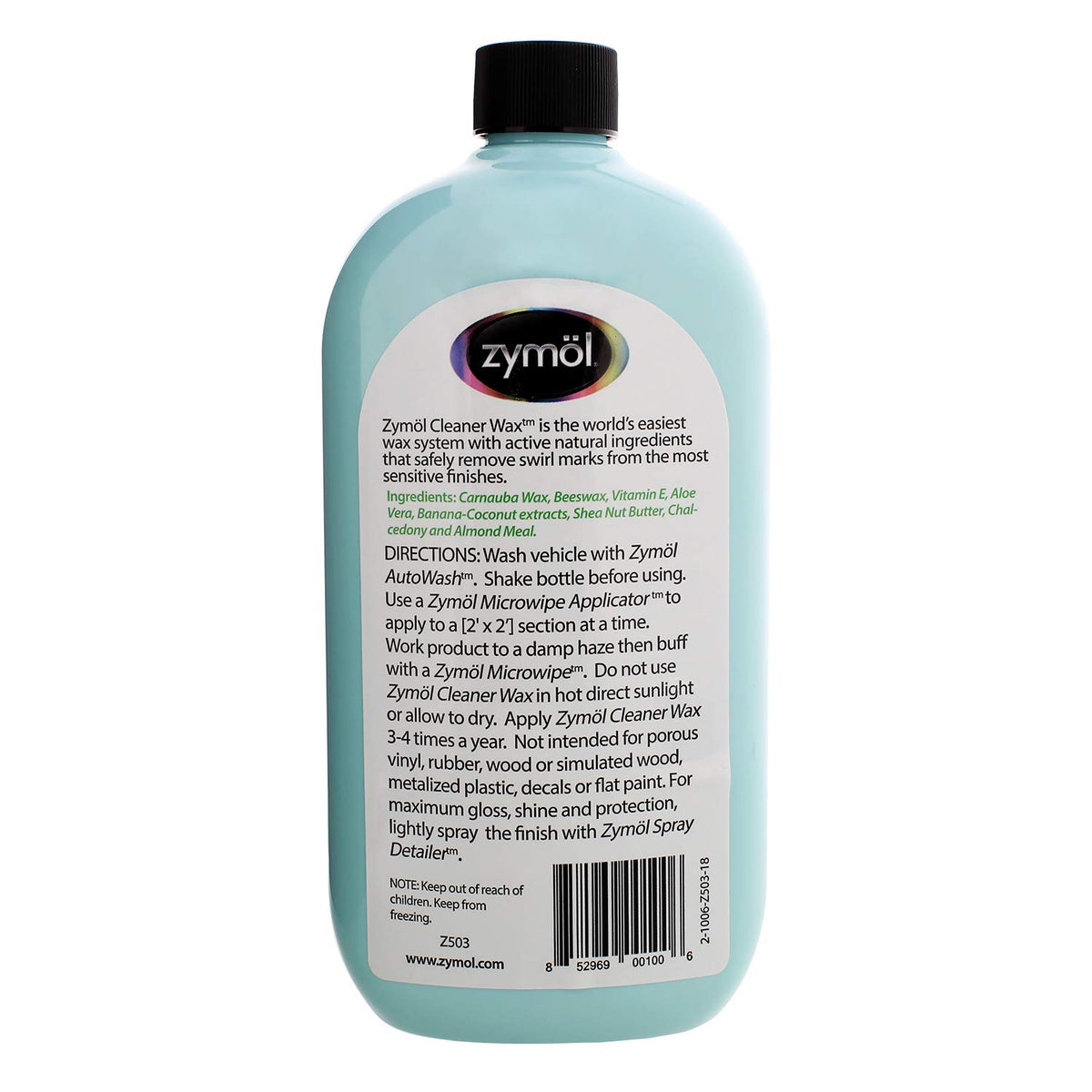 ZYMÖL Z503 applied on car hood with applicator pad demonstrating polish and visible shine benefit
