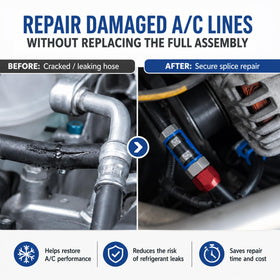 Zymurgoes 24 inch replacement hose laid out to show exact length and flexibility benefit