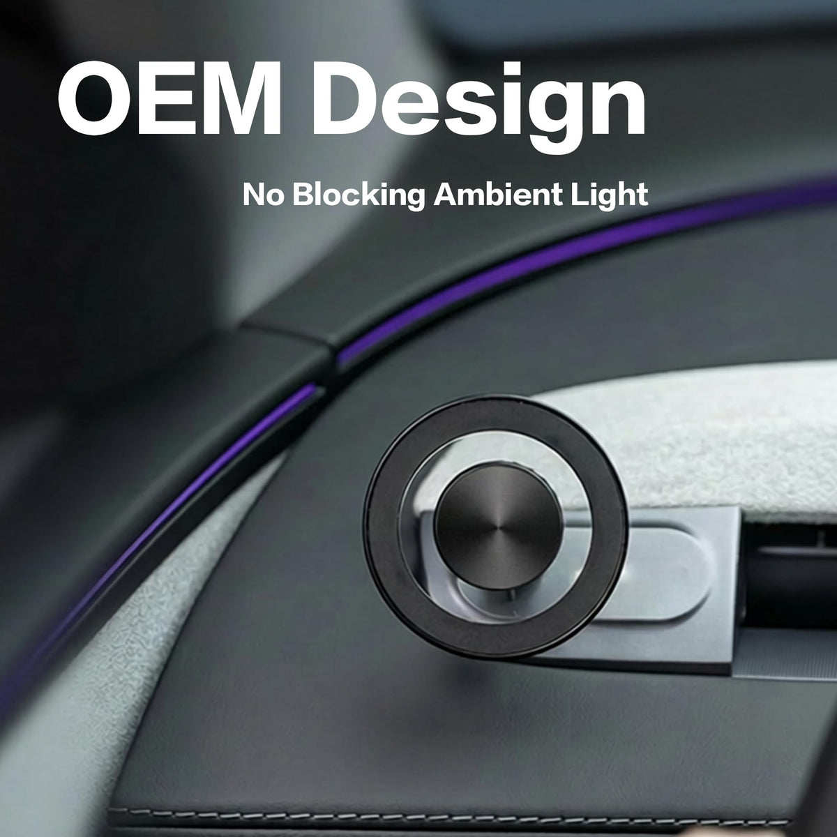 zynkeon installed in driver-side corner vent demonstrating tool-free fitment