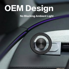 zynkeon installed in driver-side corner vent demonstrating tool-free fitment