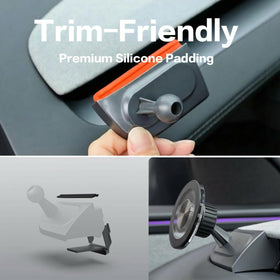 zynkeon holding smartphone in portrait for navigation with secure magnetic grip