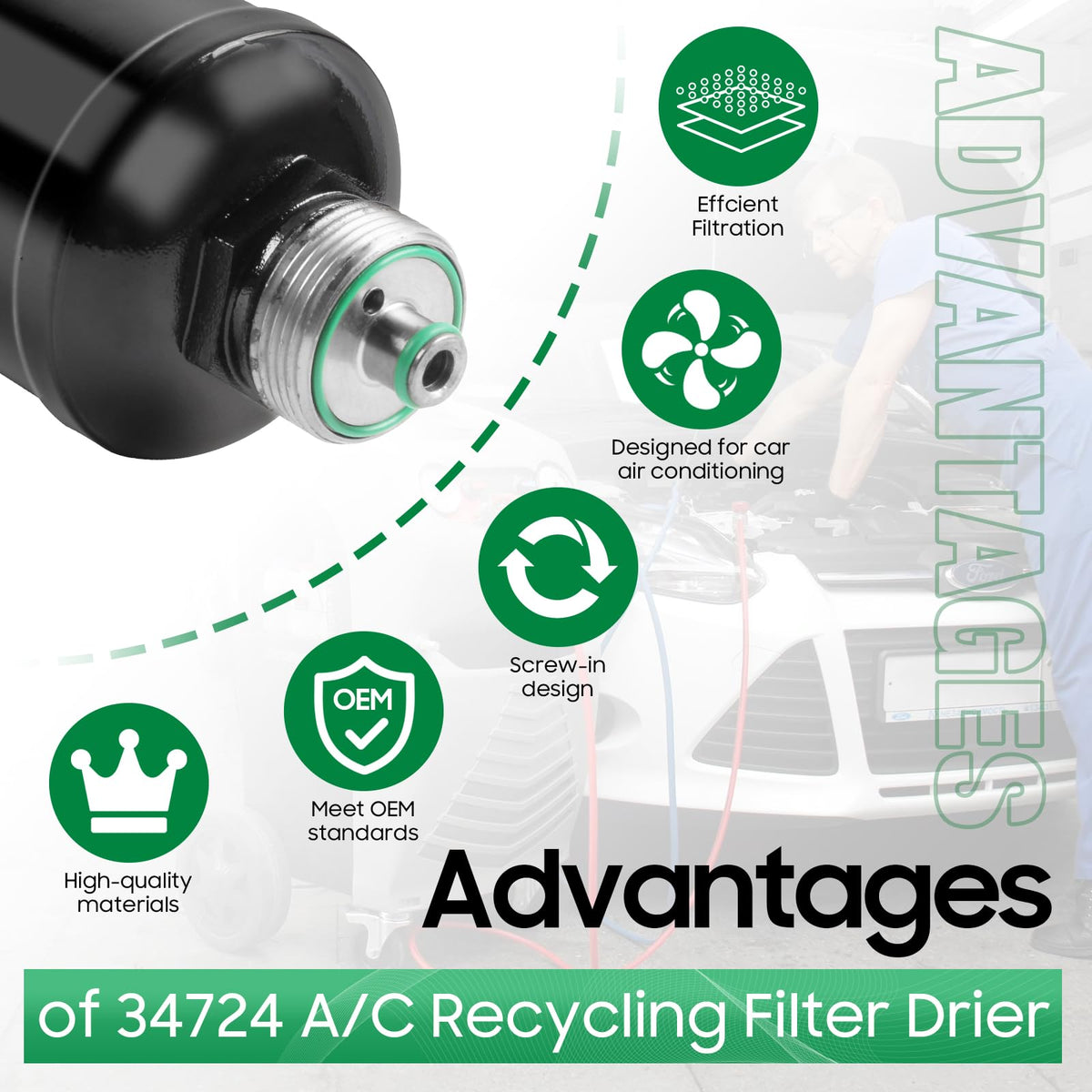 ZynoDrive 34724 installed on Robinair machine showing compatibility and application benefit