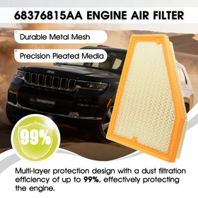 ZynoDrive engine and cabin filters installed in Jeep engine bay for easy, direct fit