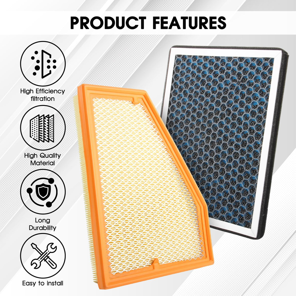ZynoDrive filters beside ruler and hands showing exact size for confident fit verification