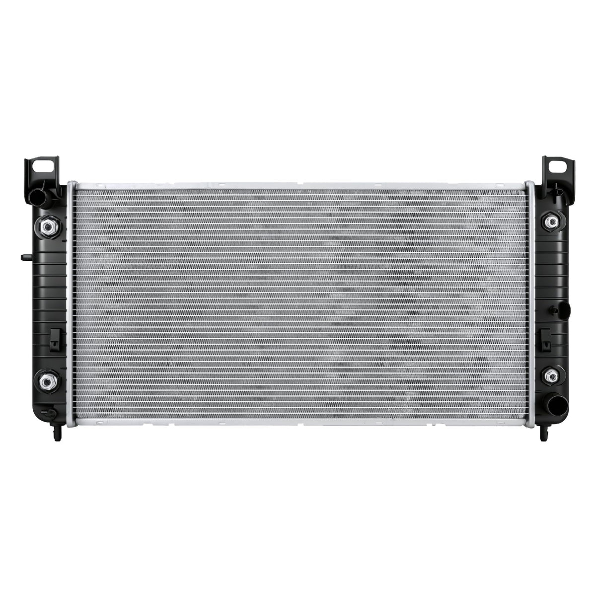 Zynrako front view of radiator showing full 34-inch core and fitment benefit