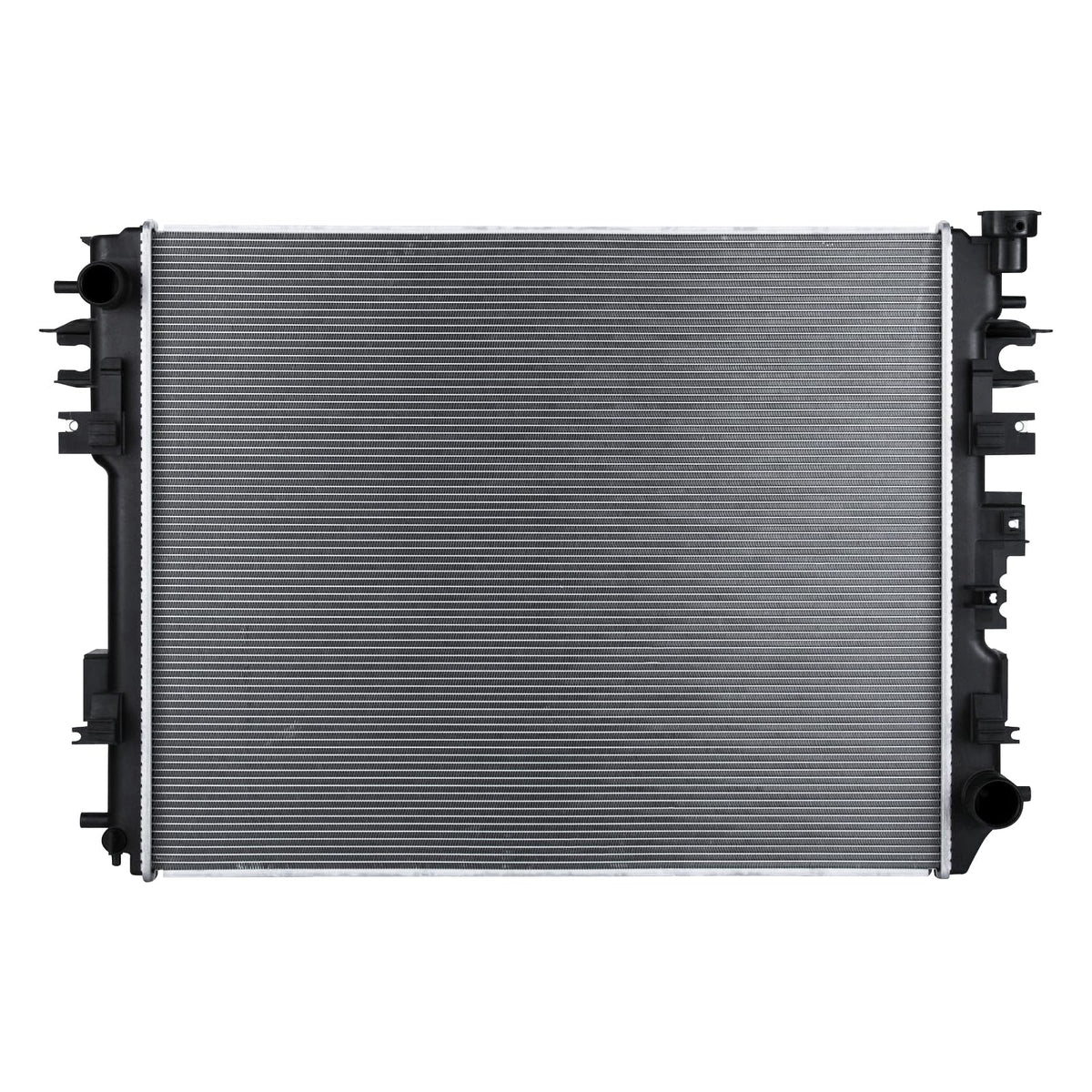 Zynrako radiator front view showing full core and mounting flanges for accurate fit