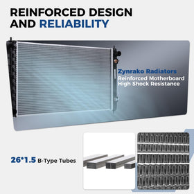 Side view of Zynrako radiator mounts showing OEM-style brackets for secure installation