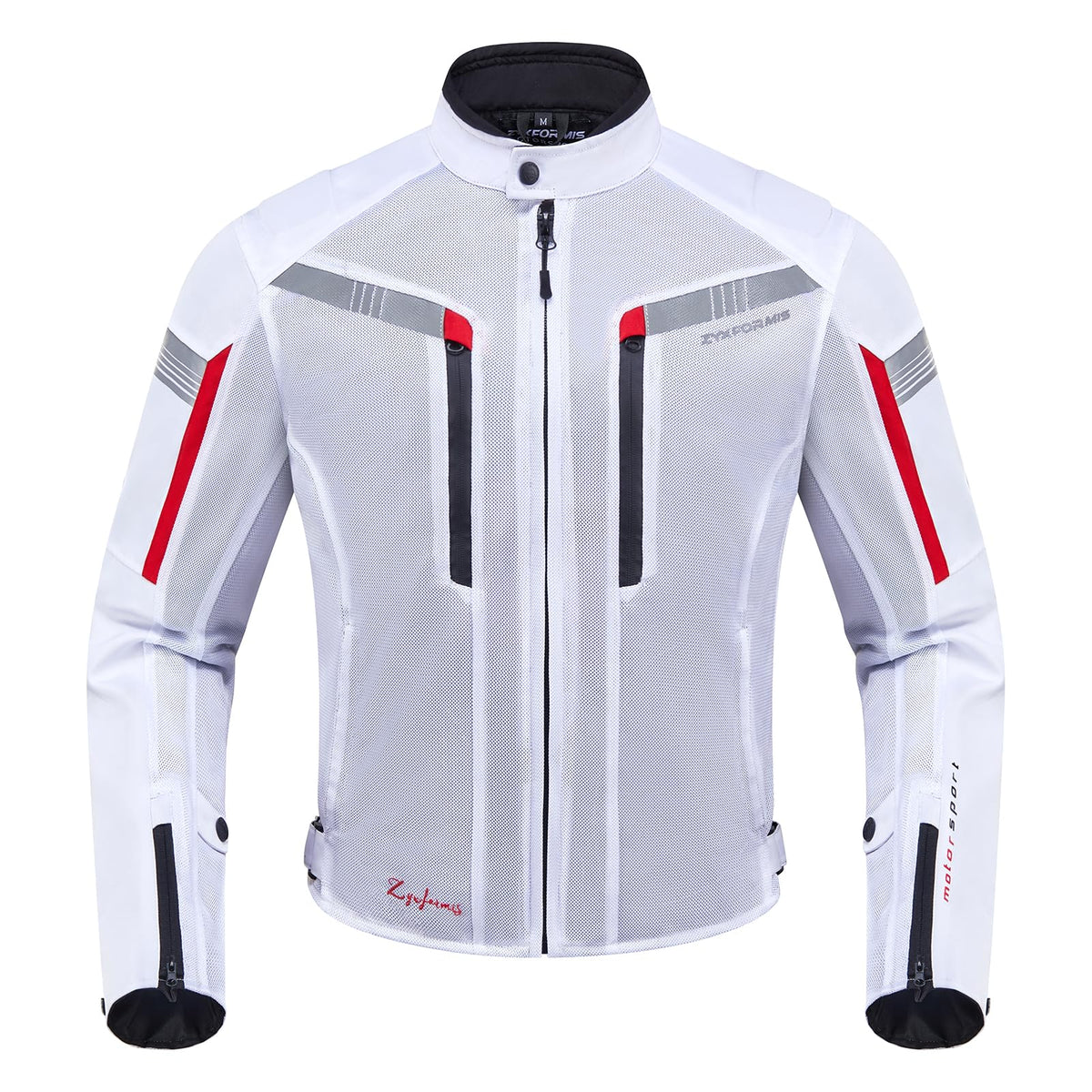 Zyxformis front view mesh jacket showing ventilation and comfort