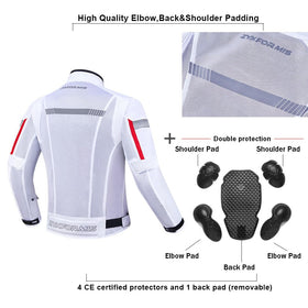 Zyxformis rider wearing jacket on motorcycle demonstrating road use